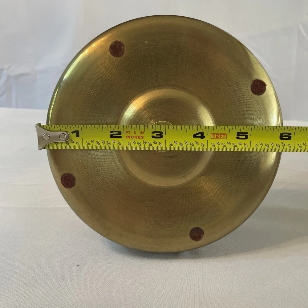 Maitland-Smith Brass Candlesticks Set of 2 Vintage Spindle Taper Holders 8.5